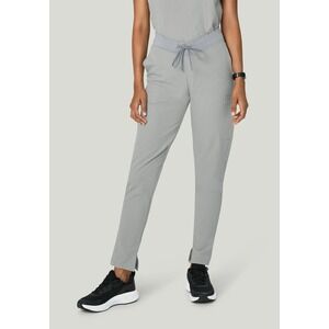 Mandala 6 Pocket Slim Scrub Pants Cloud Gray Soft Stretch Knit Womens XS Tall